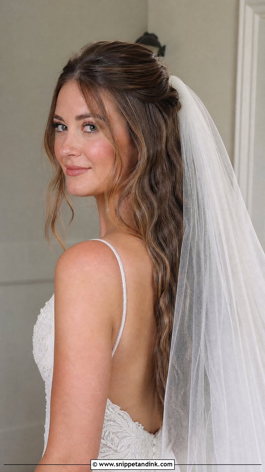 Crimped Wedding Hair With Veil - Snippet and Ink - 15 Crimped Wedding Hairstyles