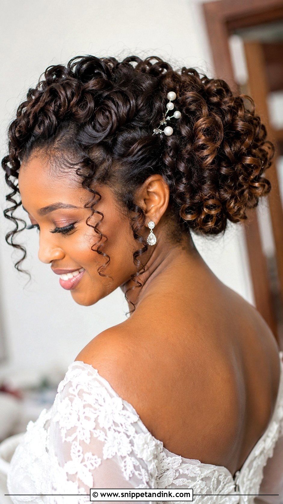 Crochet Curls Wedding Hairstyle - Snippet and Ink - 20 African Bridal Hairstyles Natural Hair Brides