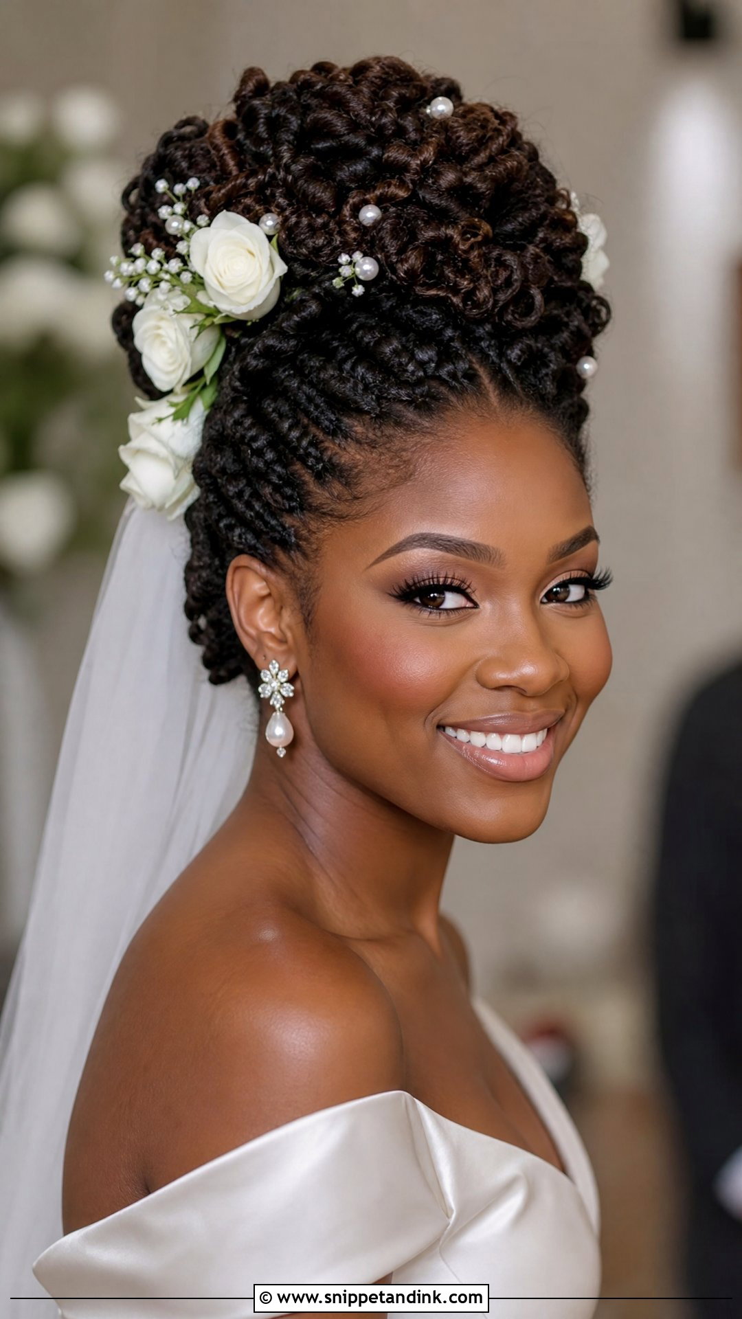 Crochet Updo for Natural Hair Wedding - Snippet and Ink - 20 Natural Wedding Hairstyles Black Bride