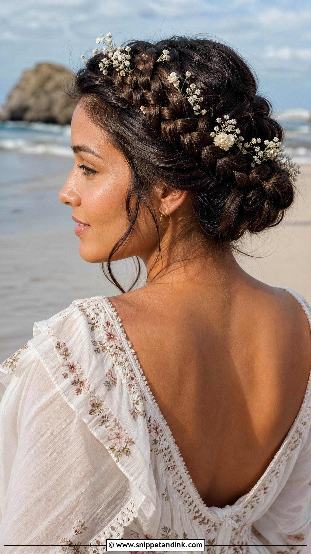 Crown Braid - Snippet and Ink - 20 Beach Wedding Guest Hair Ideas
