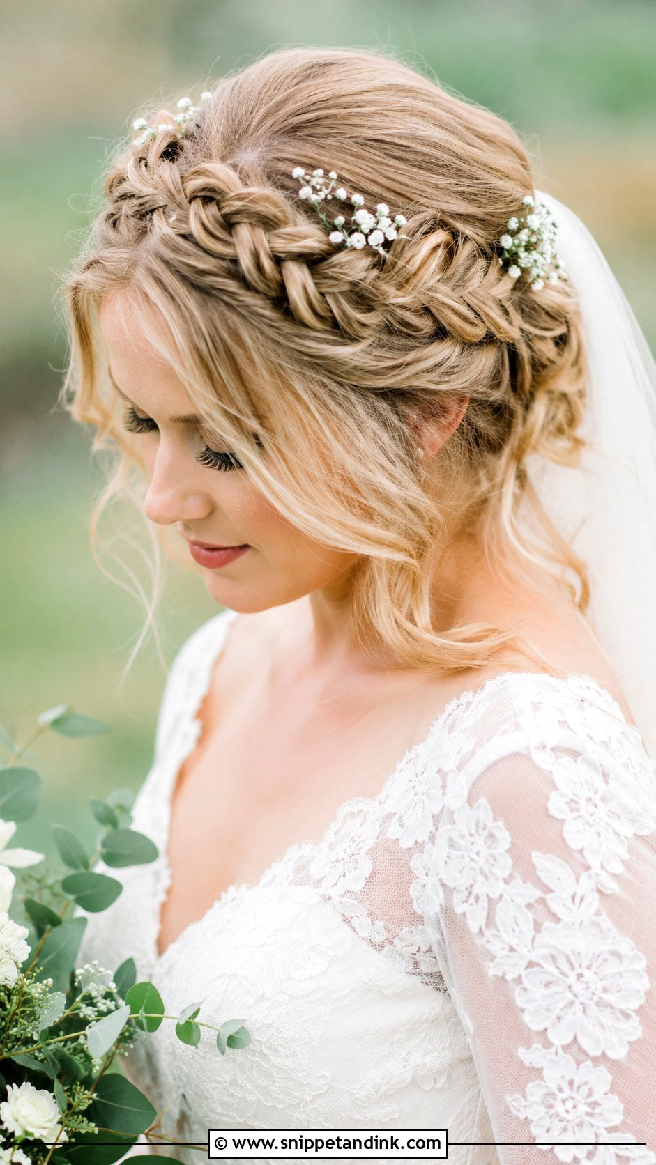 Crown Braid Bridal Hair - Snippet and Ink - 20 Hair Ideas for Bride