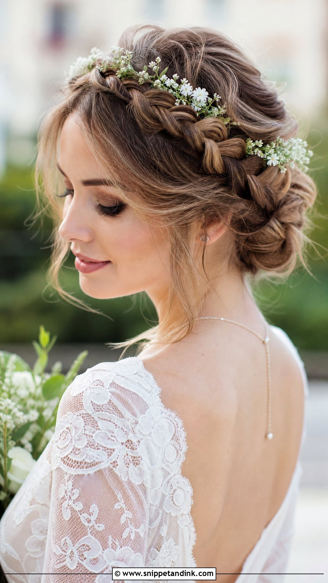 Crown Braid Bridal Hairstyle - Snippet and Ink - 20 Hairstyles for the Bride
