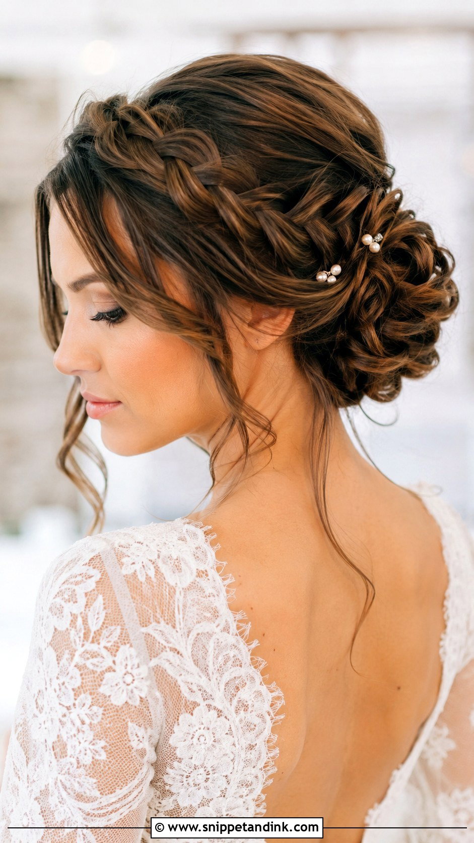 Crown Braid Bridal Updo For Long Hair - Snippet and Ink - 20 Elegant Bridal Updo Hairstyles for Long Hair Wedding