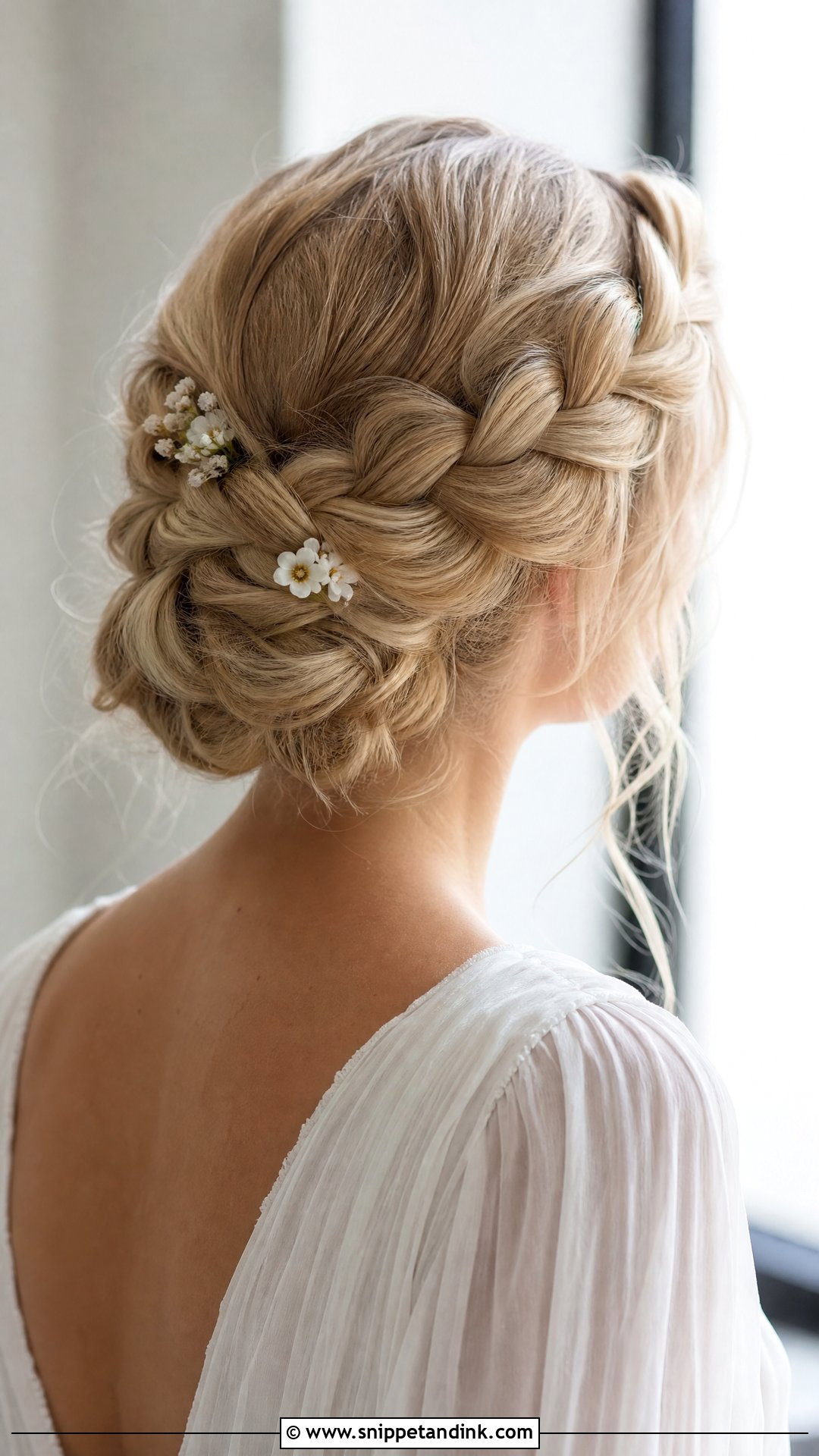 Crown Braid Bridal Updo For Thick Long Hair - Snippet and Ink - 15 Bridal Updo for Thick Long Hair Ideas