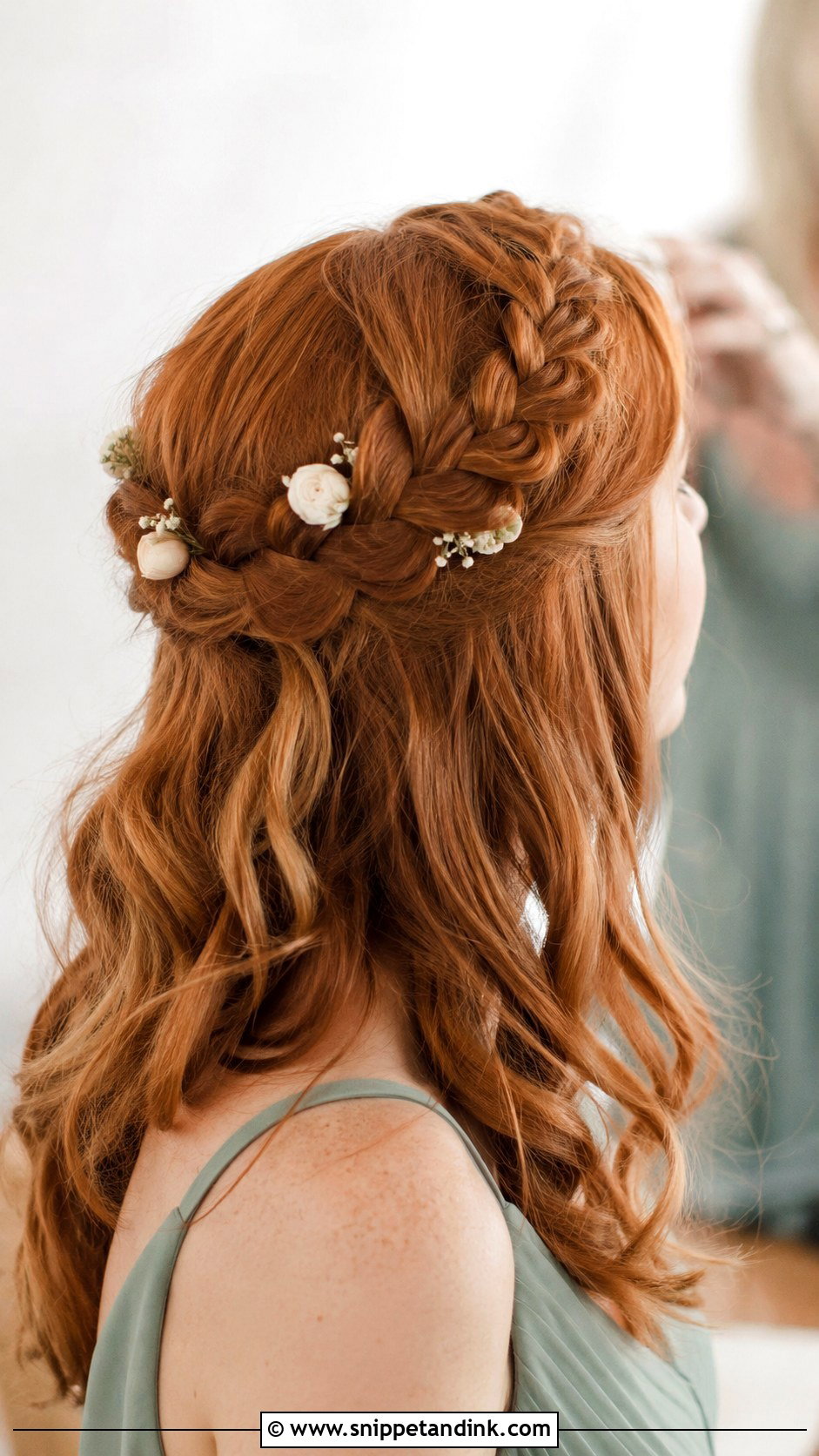 Crown Braid Bridesmaid Hair - Snippet and Ink - 20 Modern Bridesmaid Hair Ideas