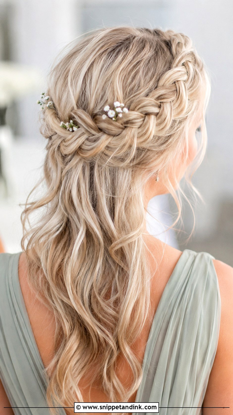 Crown Braid Bridesmaid Hairstyle - Snippet and Ink - 20 Hairstyle for Bridesmaids Ideas