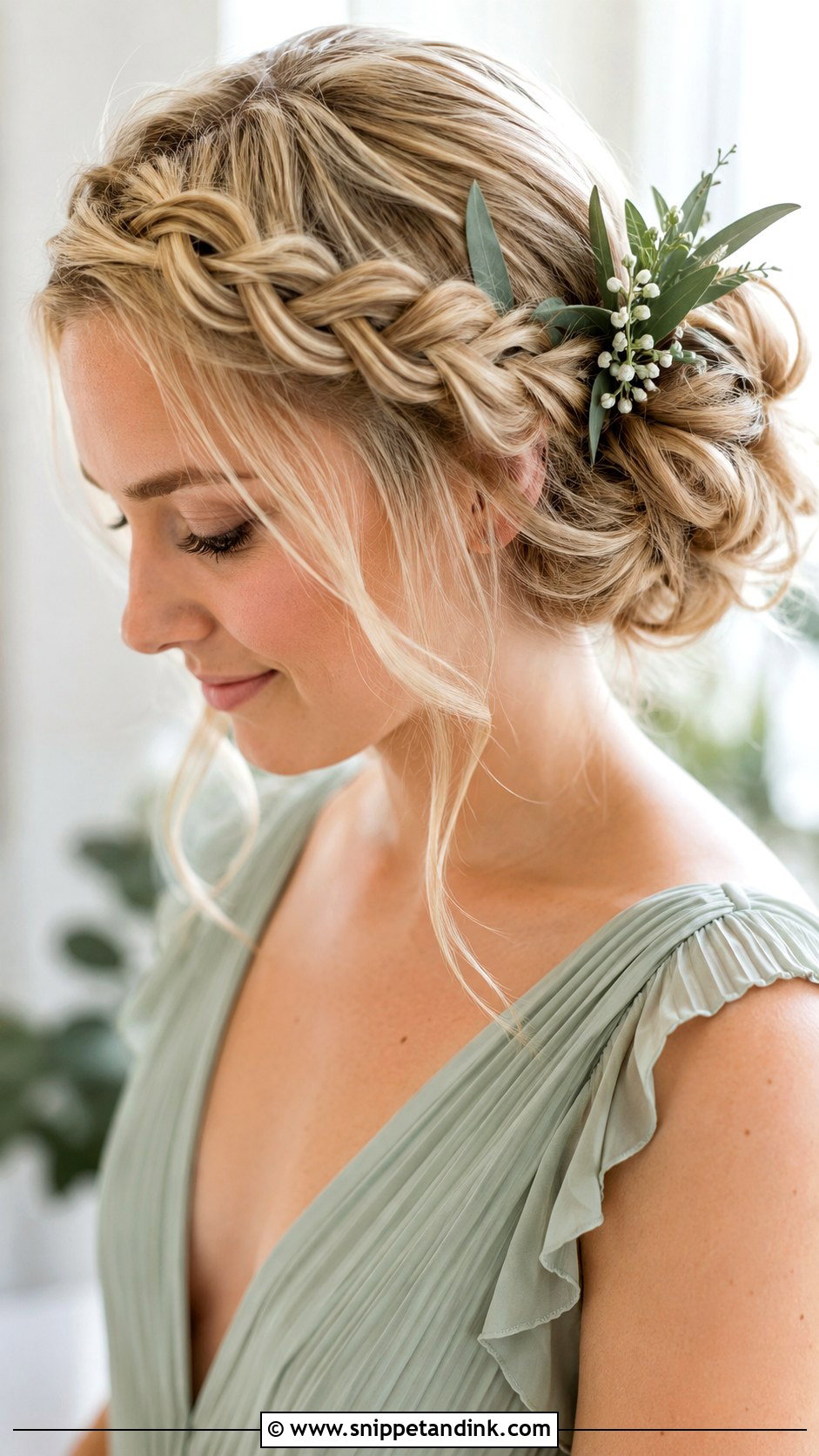 Crown Braid Bridesmaid Hairstyle - Snippet and Ink - 20 Hairstyles for a Wedding Bridesmaid