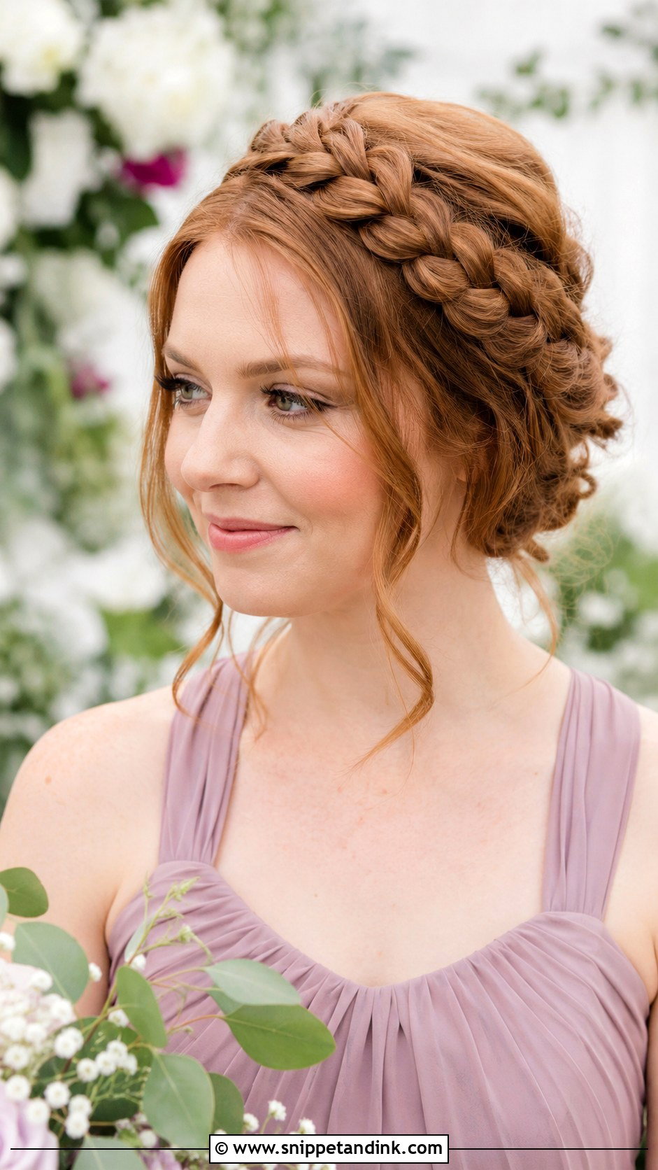 Crown Braid Bridesmaid Hairstyle - Snippet and Ink - 20 Summer Wedding Hairstyles Bridesmaid