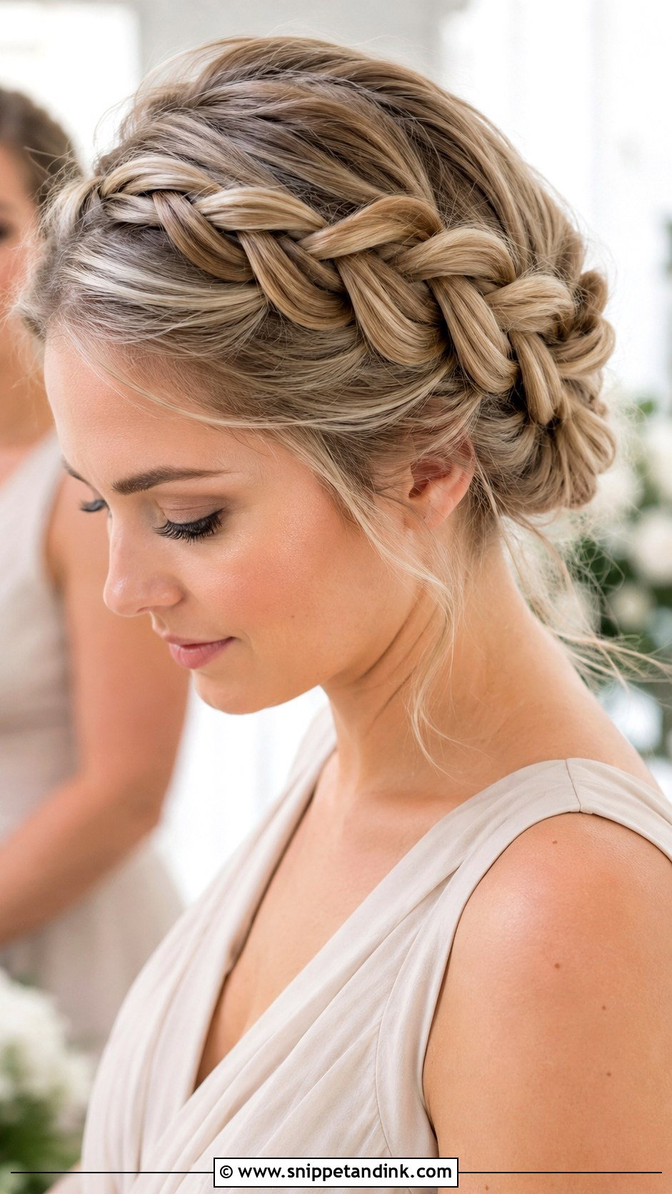 Crown Braid Bridesmaid Hairstyle - Snippet and Ink - 30 Bridesmaid Hairstyles for Long Hair