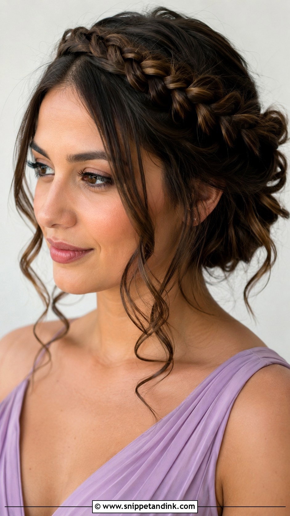 Crown Braid Bridesmaid Hairstyle For Medium Hair - Snippet and Ink - 20 Bridesmaid Hairstyles Mid Length