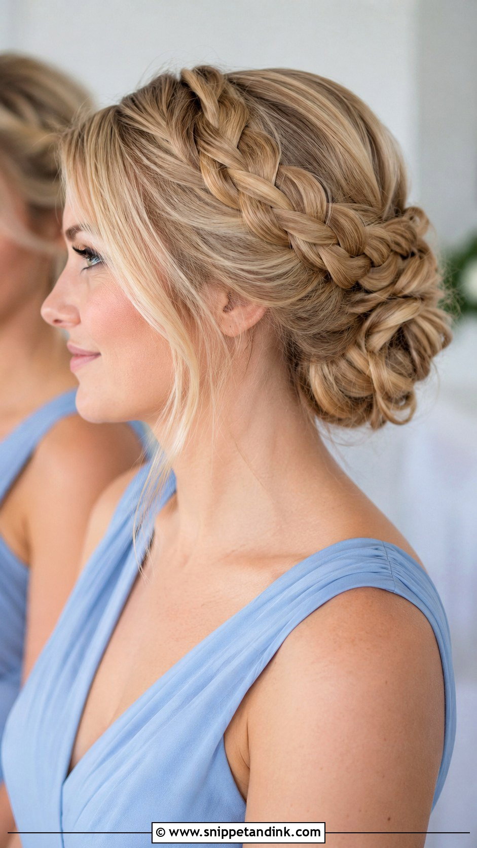 Crown Braid Bridesmaid Updo - Snippet and Ink - 20 Easy Bridesmaid Hair Updo Ideas