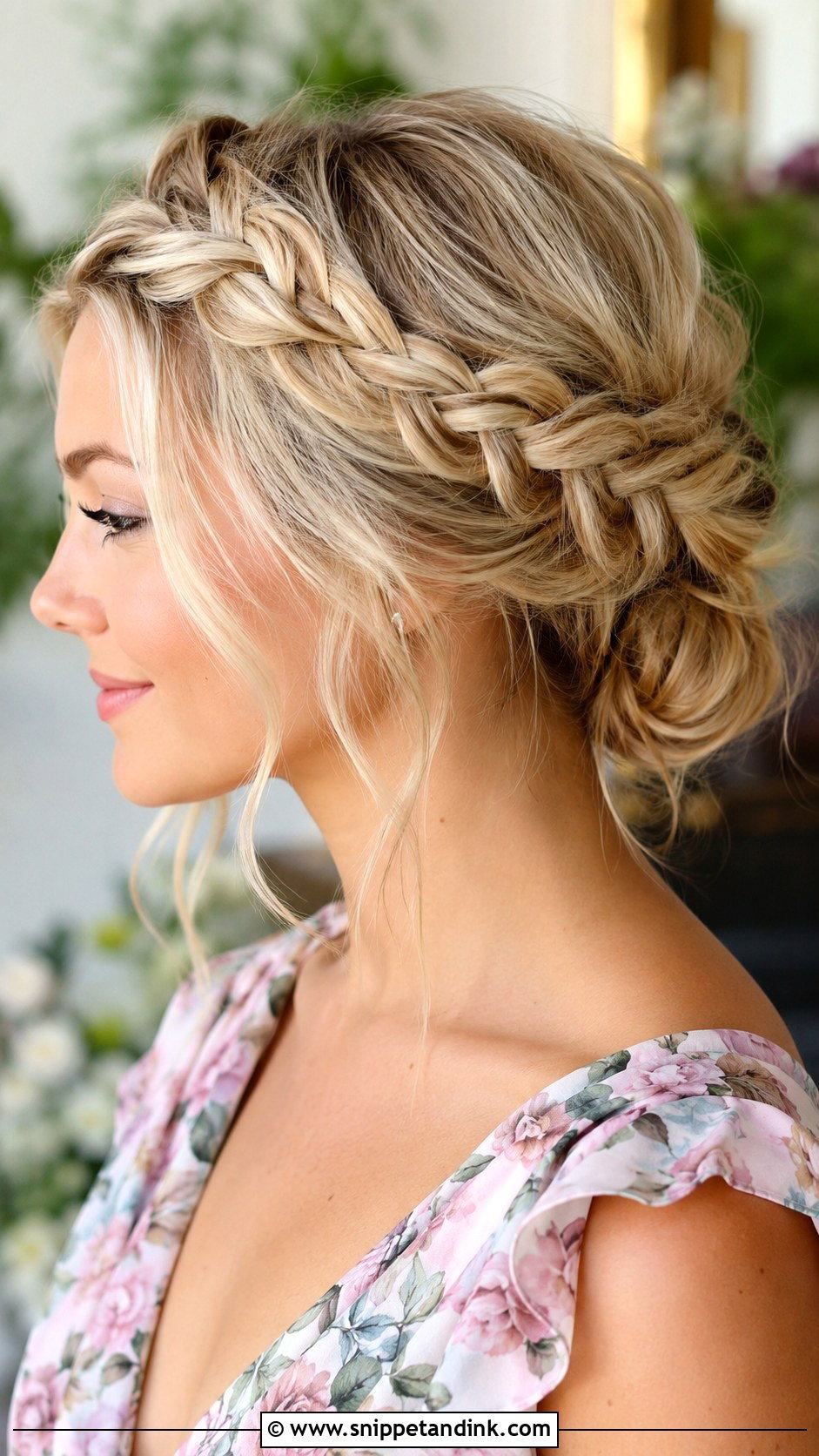 Crown Braid Bridesmaid Updo - Snippet and Ink - 20 Simple Bridesmaid Hairstyles Updo