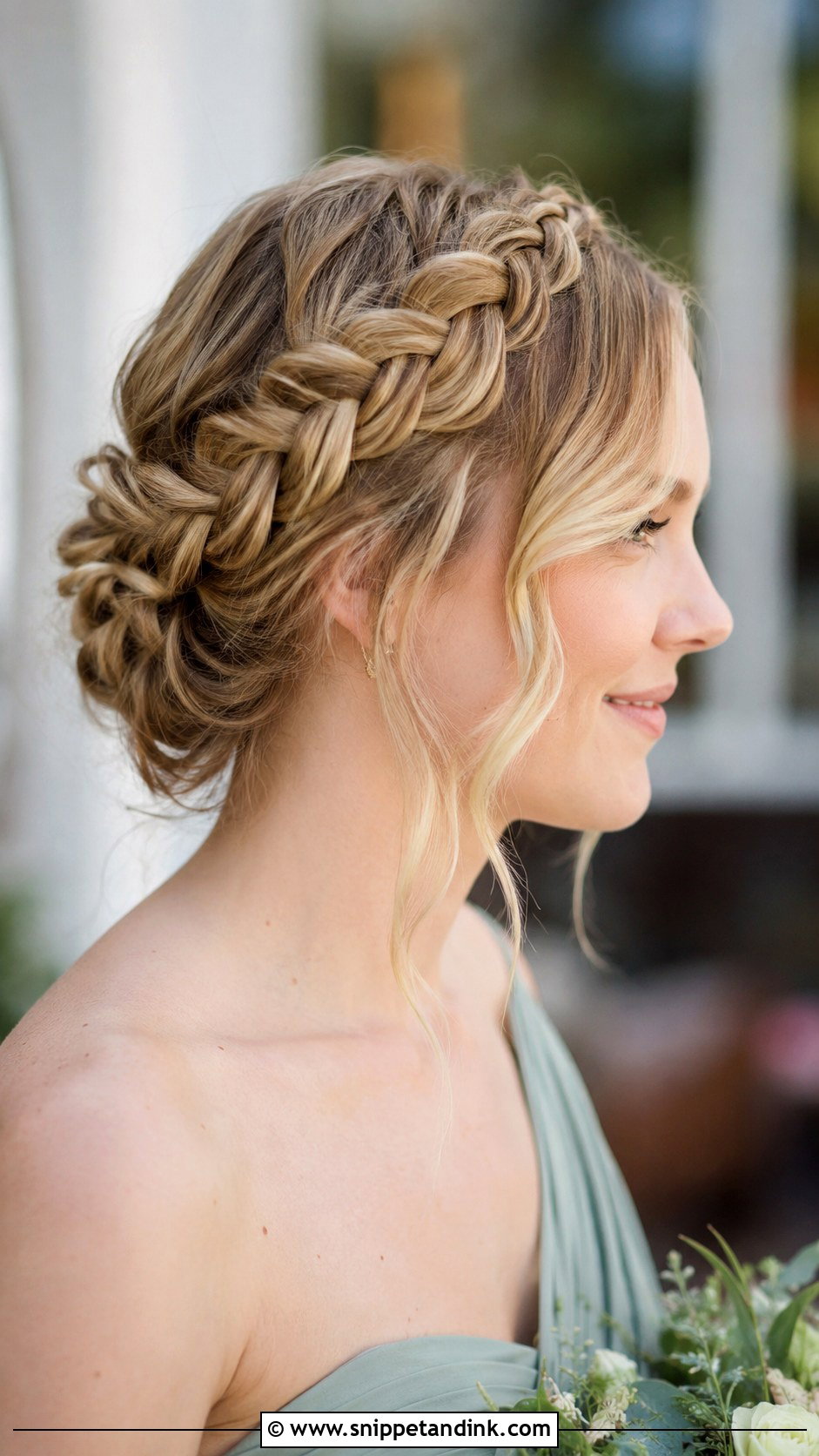 Crown Braid Bridesmaid Updo - Snippet and Ink - 20 Updo for Wedding Bridesmaid Ideas