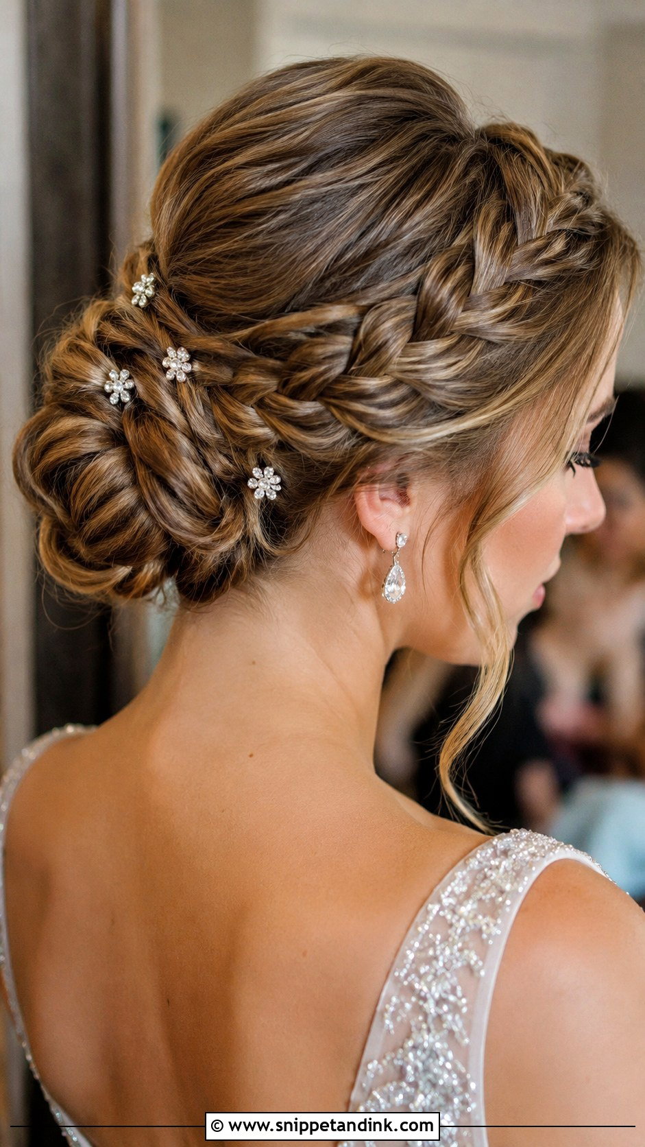 Crown Braid Bun Wedding Hairstyle - Snippet and Ink - 25 Wedding Day Hairstyles