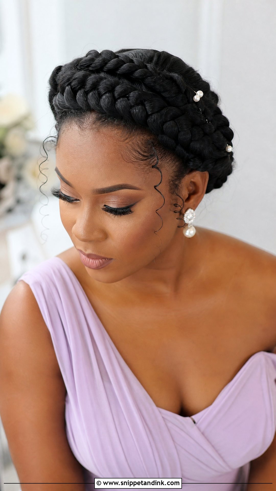 Crown Braid For Black Wedding Guest - Snippet and Ink - 15 Black Wedding Guest Hairstyles