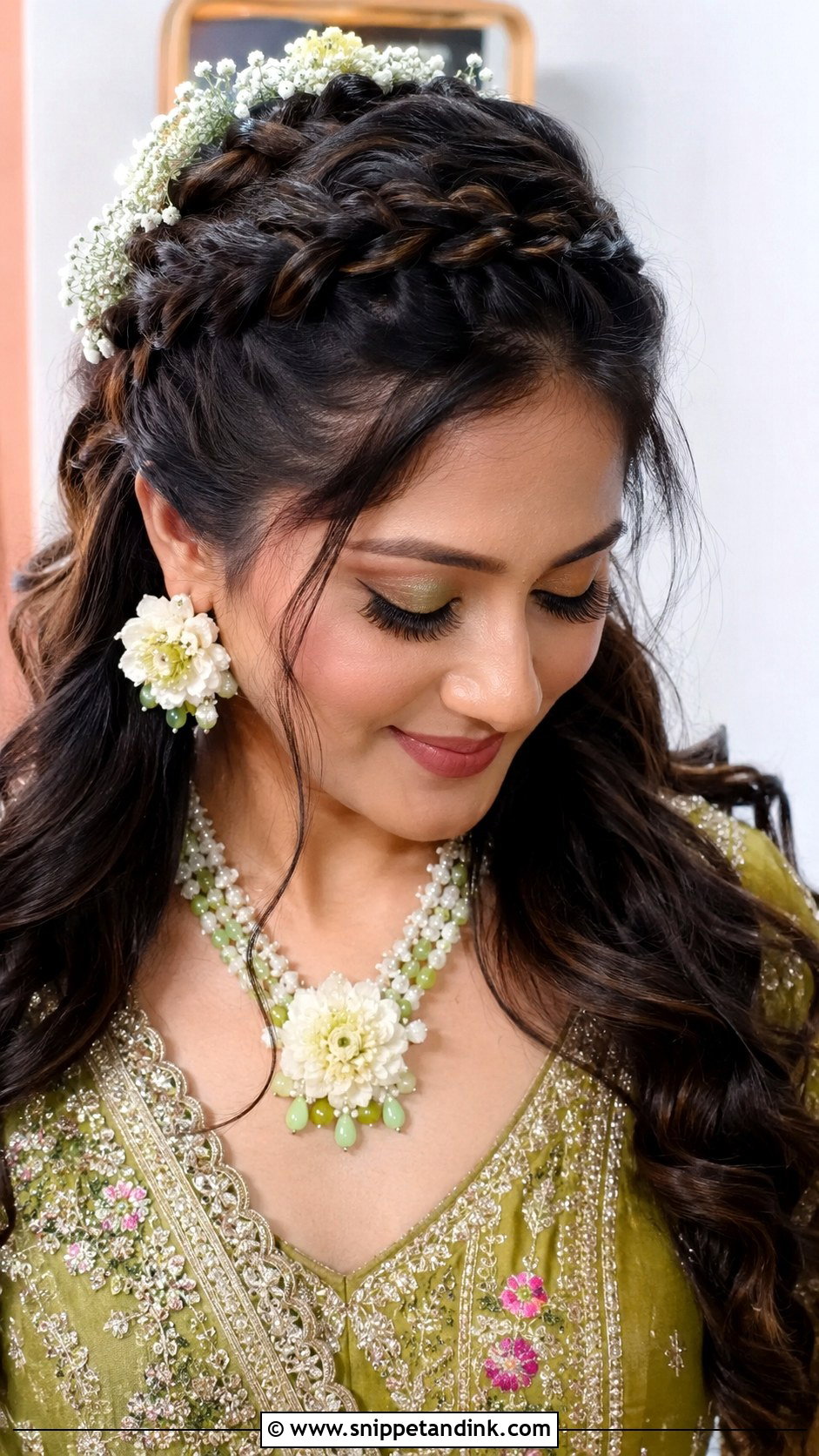 Crown Braid Front - Snippet and Ink - 25 Indian Front Hair Styles for Wedding