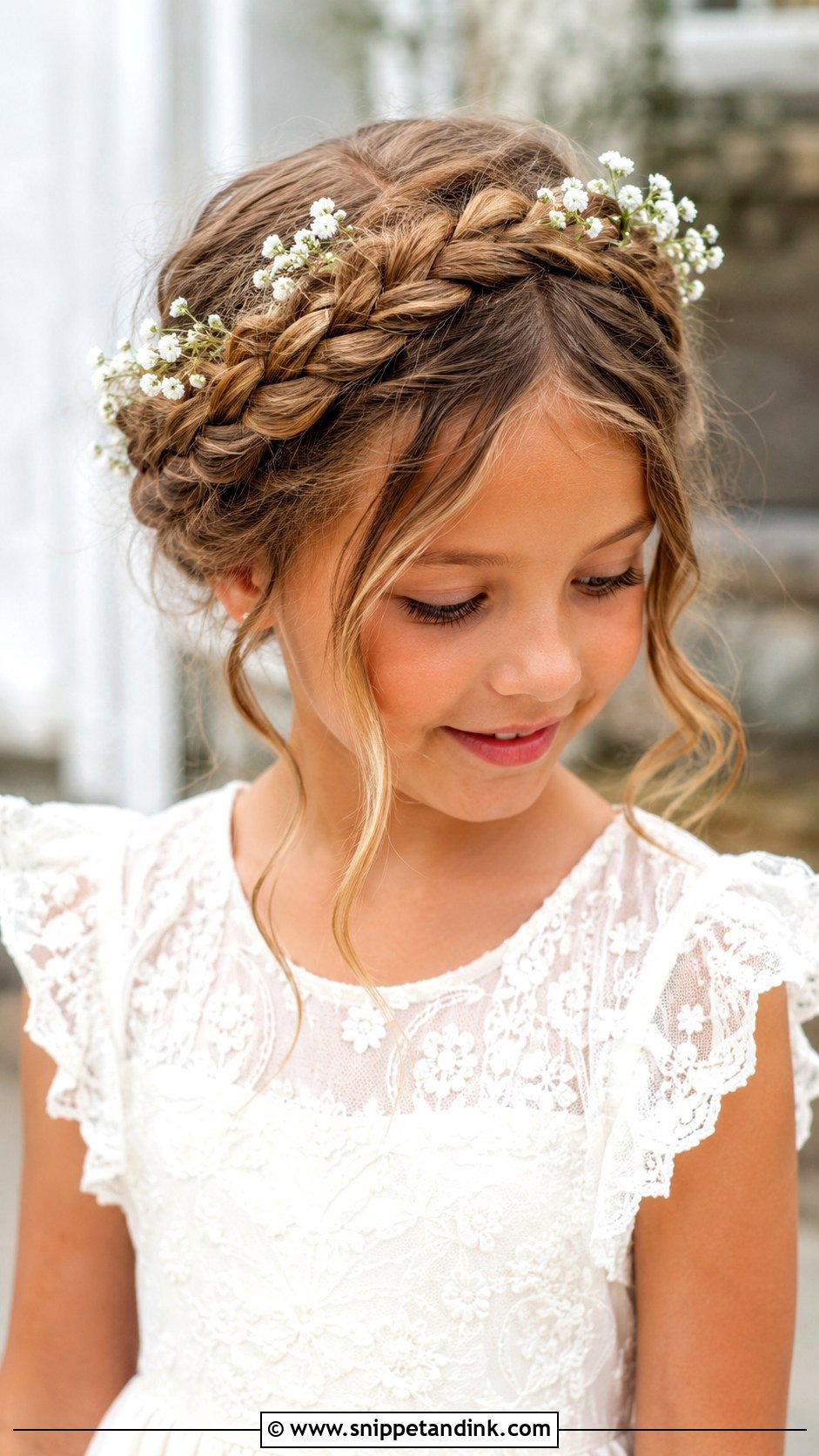 Crown Braid Halo - Snippet and Ink - 20 Girls Wedding Hairstyles