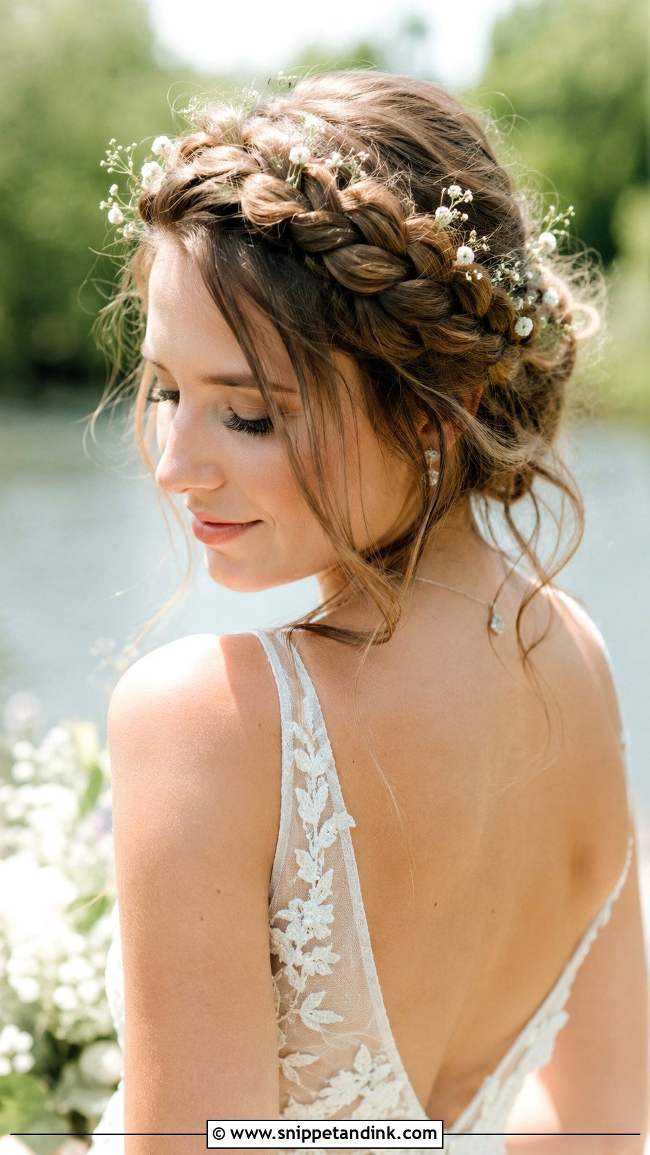 Crown Braid Halo - Snippet and Ink - 20 Hippie Wedding Hair Ideas