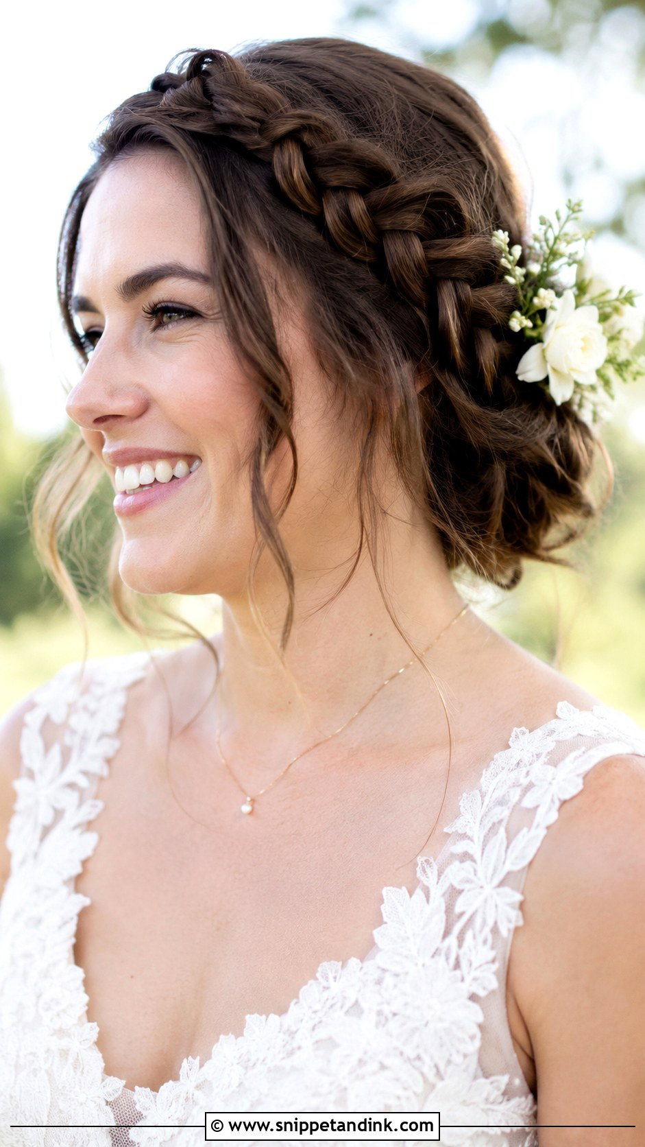 Crown Braid Halo - Snippet and Ink - 30 Wedding Hair Do Ideas