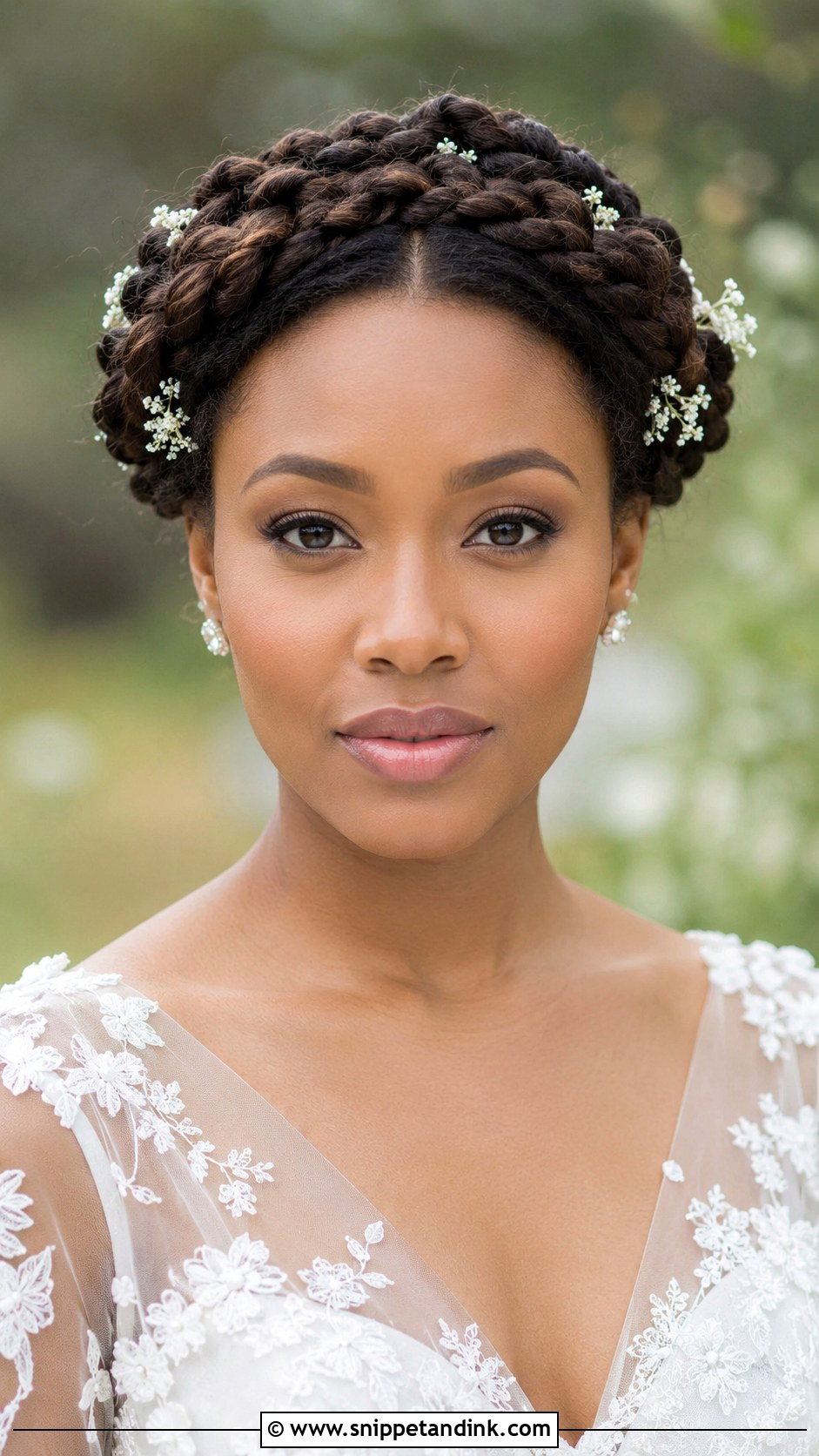 Crown Braid Halo - Snippet and Ink - 20 Bridal Natural Hairstyles