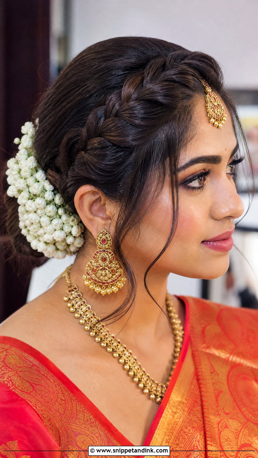 Crown Braid Indian Wedding - Snippet and Ink - 15 Braid Hairstyle Indian Wedding Ideas