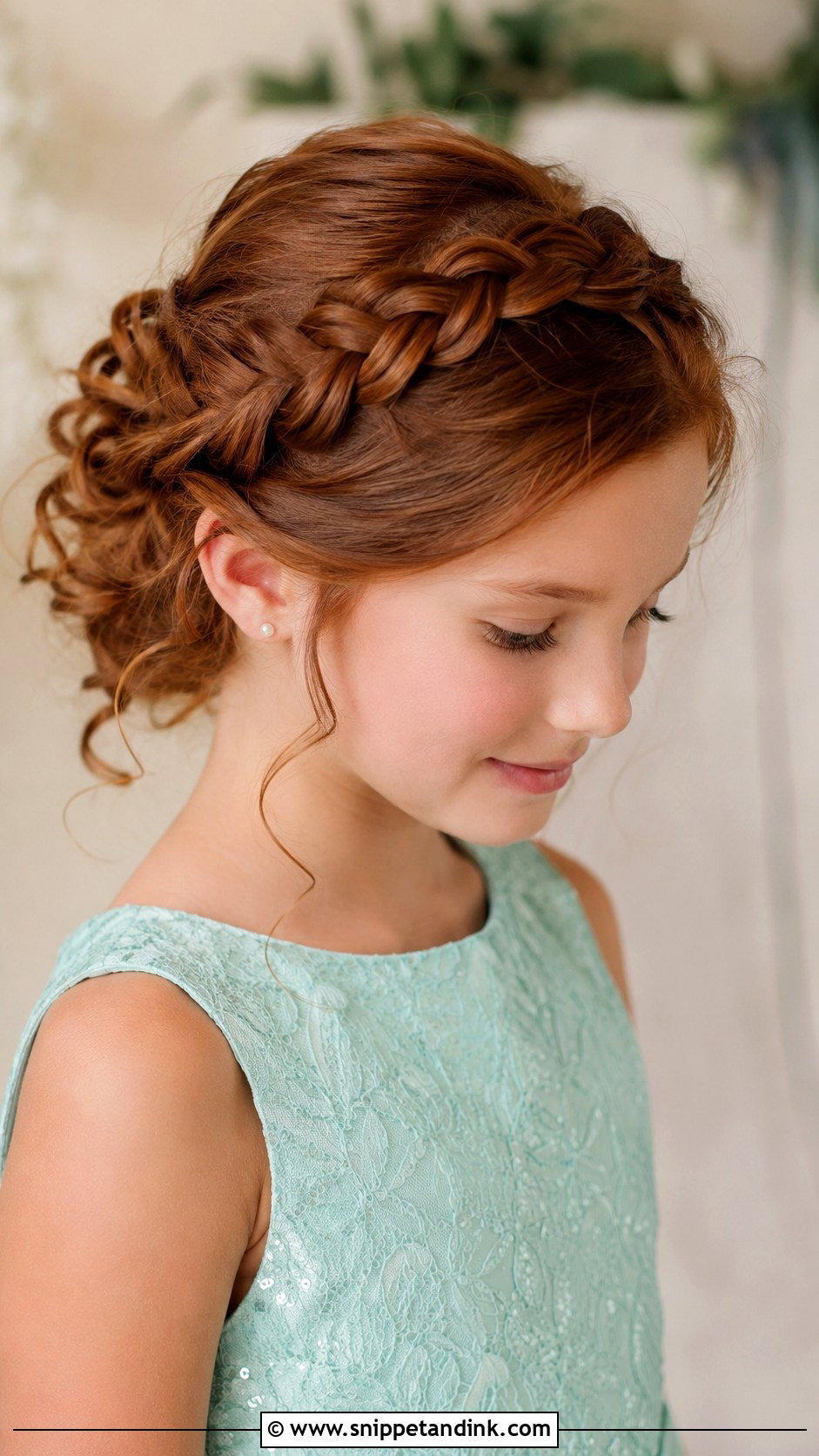 Crown Braid Jr Bridesmaid Hair - Snippet and Ink - 25 Jr Bridesmaid Hairstyles