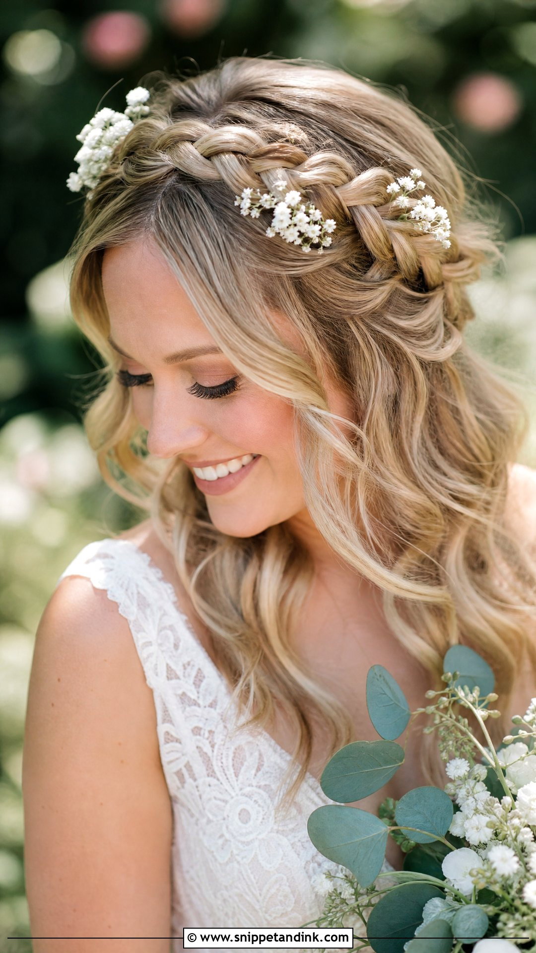 Crown Braid Summer Bridal Hair - Snippet and Ink - 20 Summer Bridal Hair Ideas