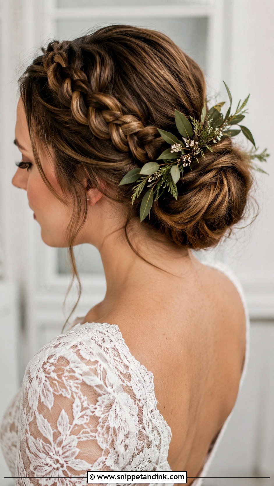 Crown Braid Updo - Snippet and Ink - 20 Wedding Party Hair Ideas