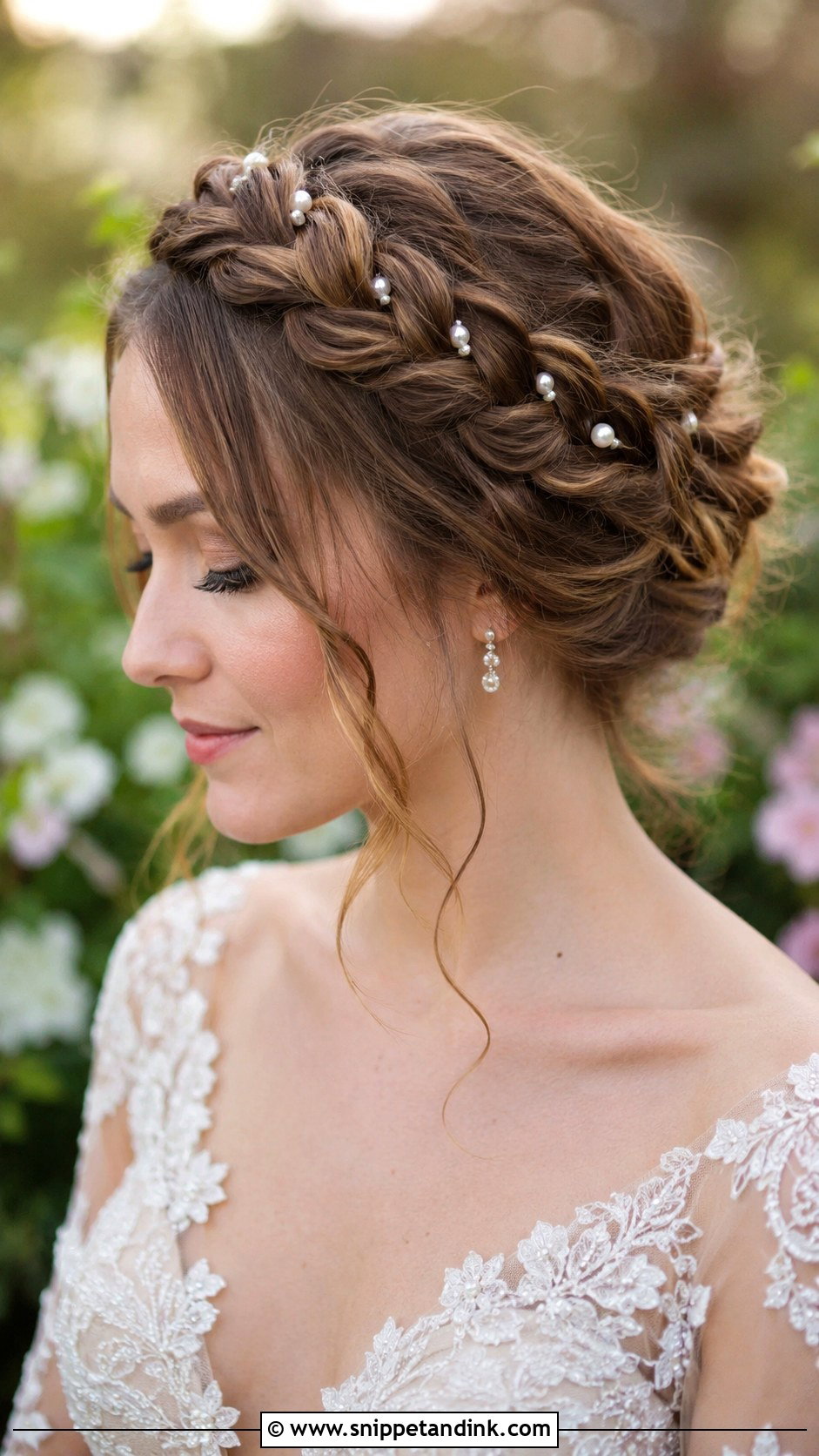 Crown Braid Updo - Snippet and Ink - 25 Bride Hair Styles