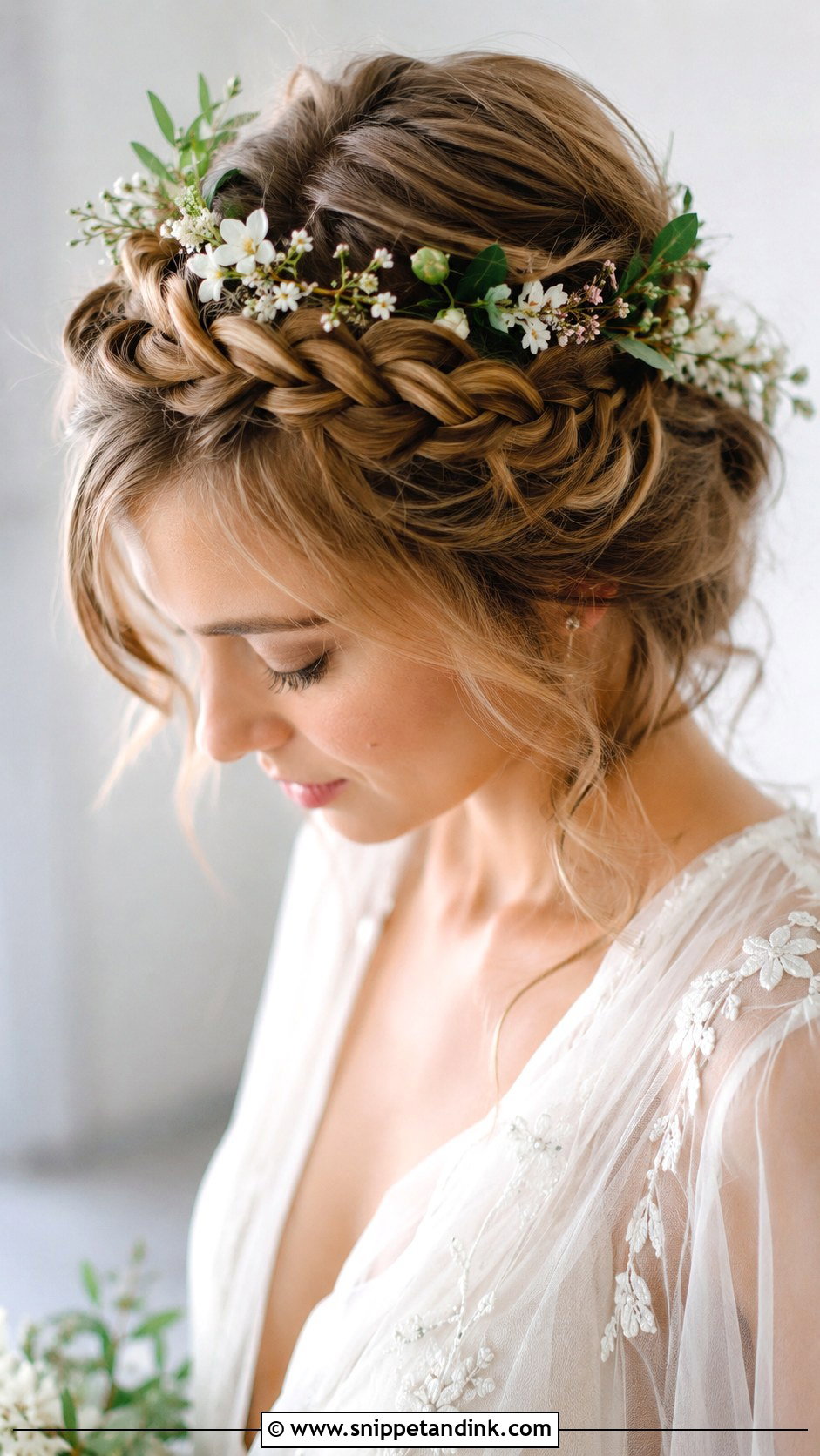 Crown Braid Updo - Snippet and Ink - 30 Bridal Hair Updo Ideas