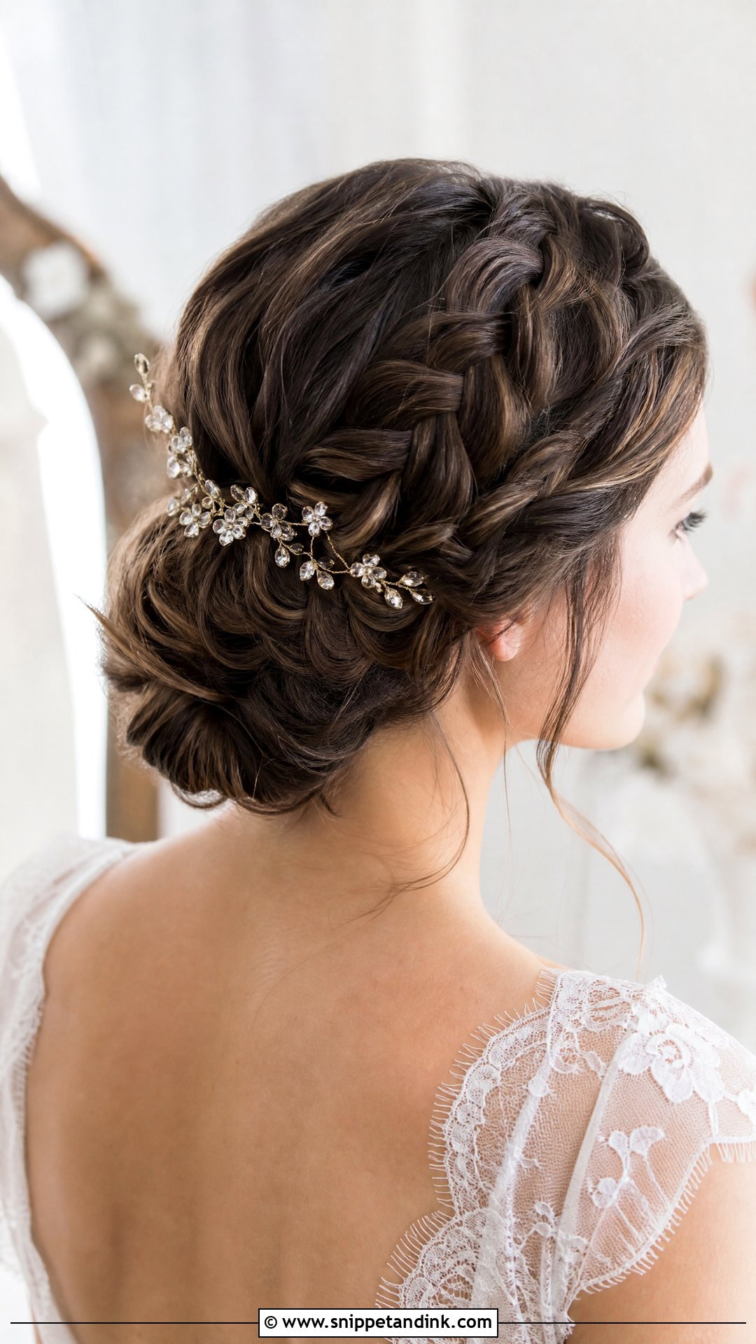 Crown Braid Updo - Snippet and Ink - 20 Bridal Hairstyle with Crown Ideas