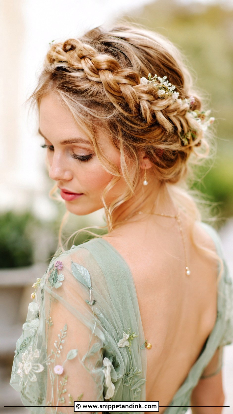 Crown Braid Updo - Snippet and Ink - 30 Mom of Bride Hairstyles