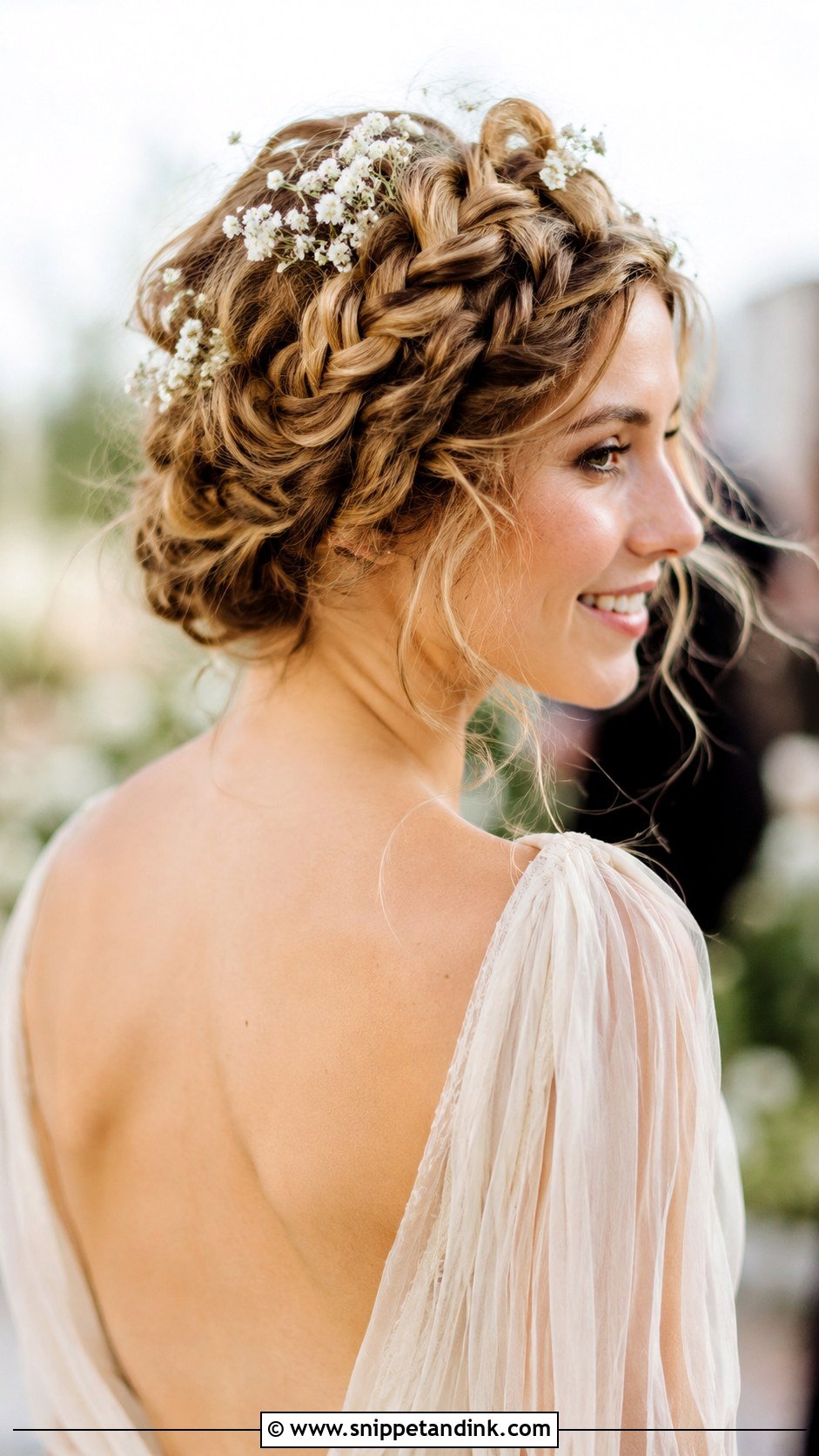 Crown Braid Updo - Snippet and Ink - 30 Wedding Guest Updo Hairstyles