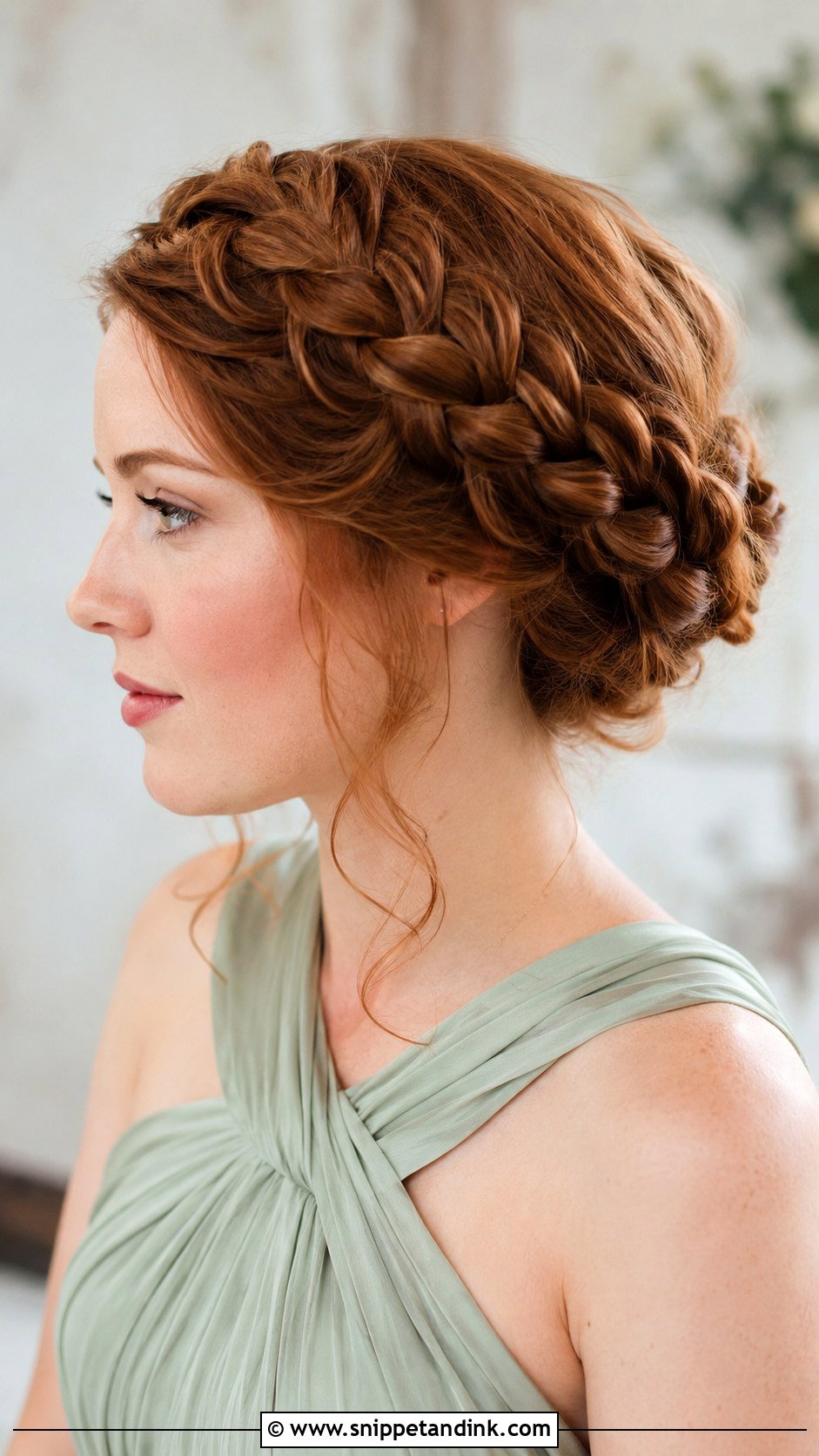 Crown Braid Updo Bridesmaid Hair - Snippet and Ink - 20 Bridesmaid Hair Updo Braid Ideas