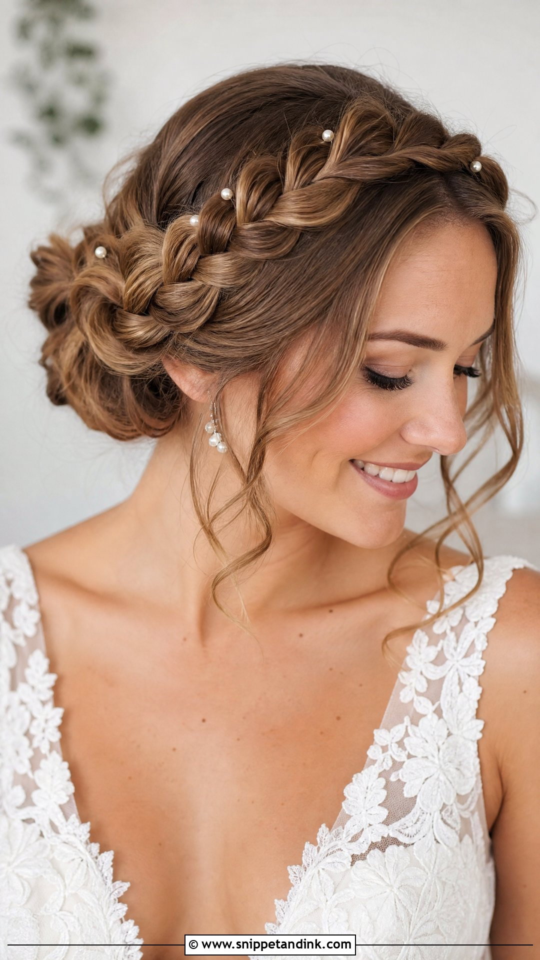 Crown Braid Updo for Brides - Snippet and Ink - 20 Brides with Braids