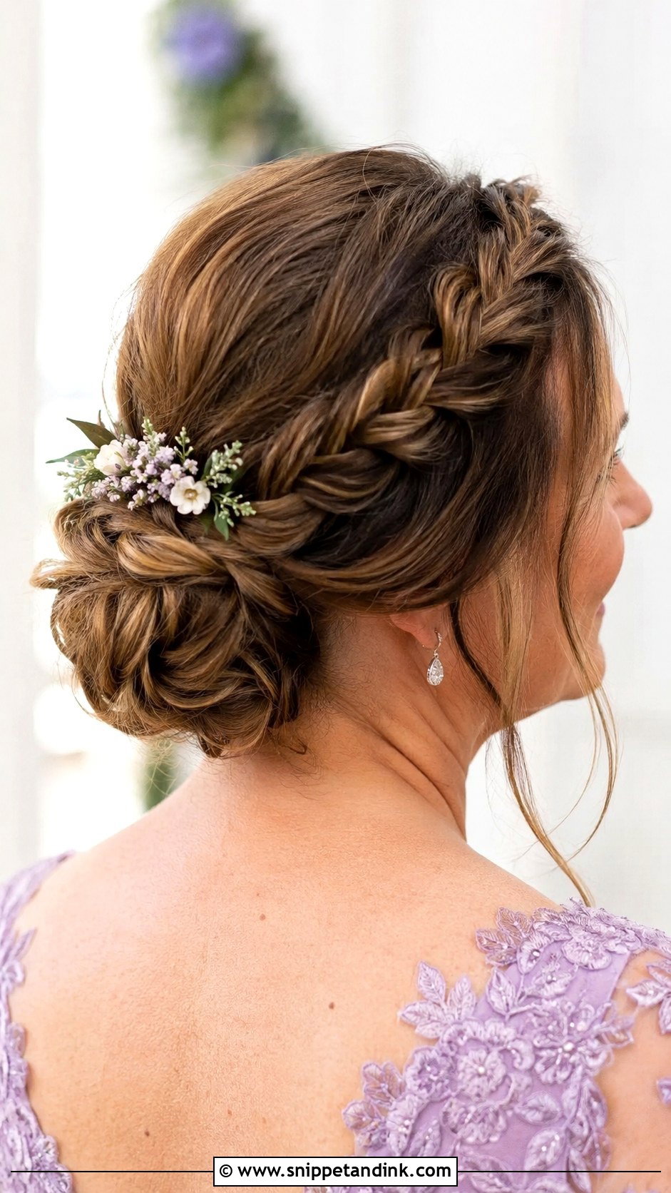 Crown Braid Updo for Mother of the Bride - Snippet and Ink - 20 Hair Styles for Mother of the Bride