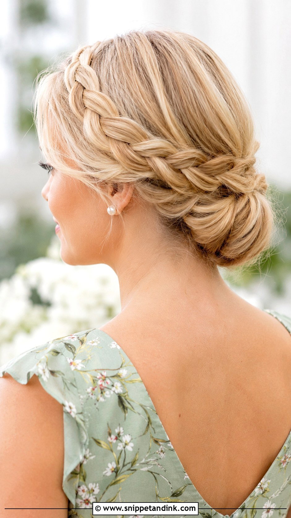 Crown Braid Wedding Guest Updo - Snippet and Ink - 15 Long Hair Updo for Wedding Guest Ideas