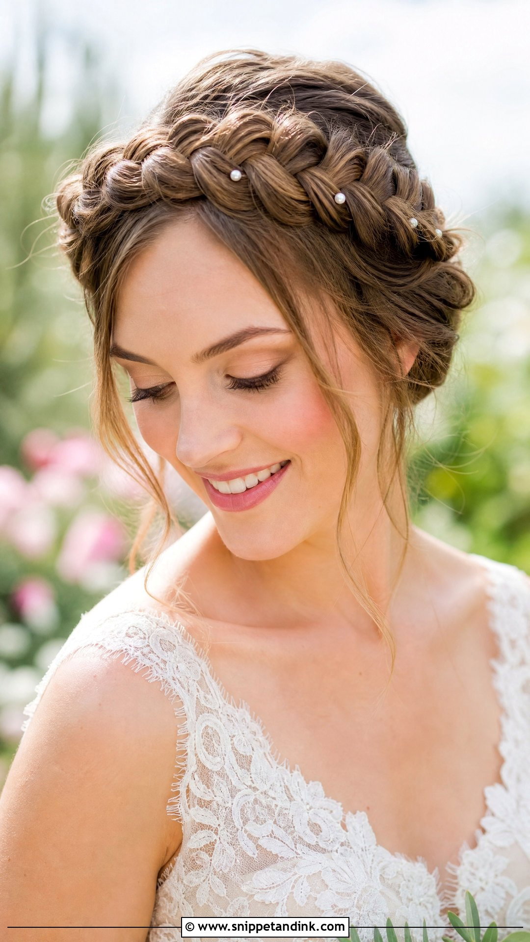 Crown Braid Wedding Hair For Thick Hair - Snippet and Ink - 20 Wedding Hairstyles for Thick Hair
