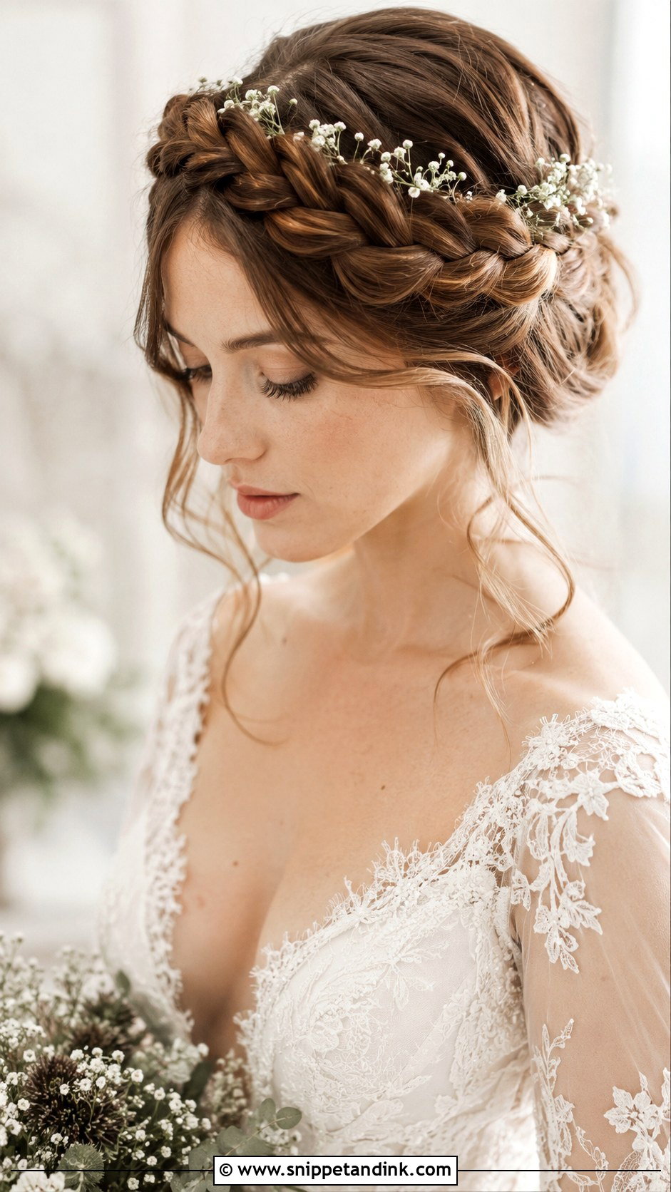 Crown Braid Wedding Hairstyle - Snippet and Ink - 20 Hairstyles Ideas for Wedding