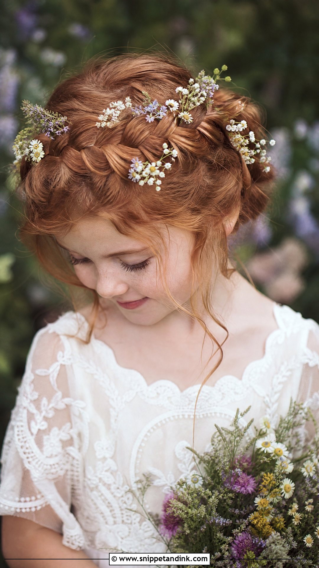 Crown Braid Wedding Hairstyle - Snippet and Ink - 20 Kids Hair Styles for Wedding