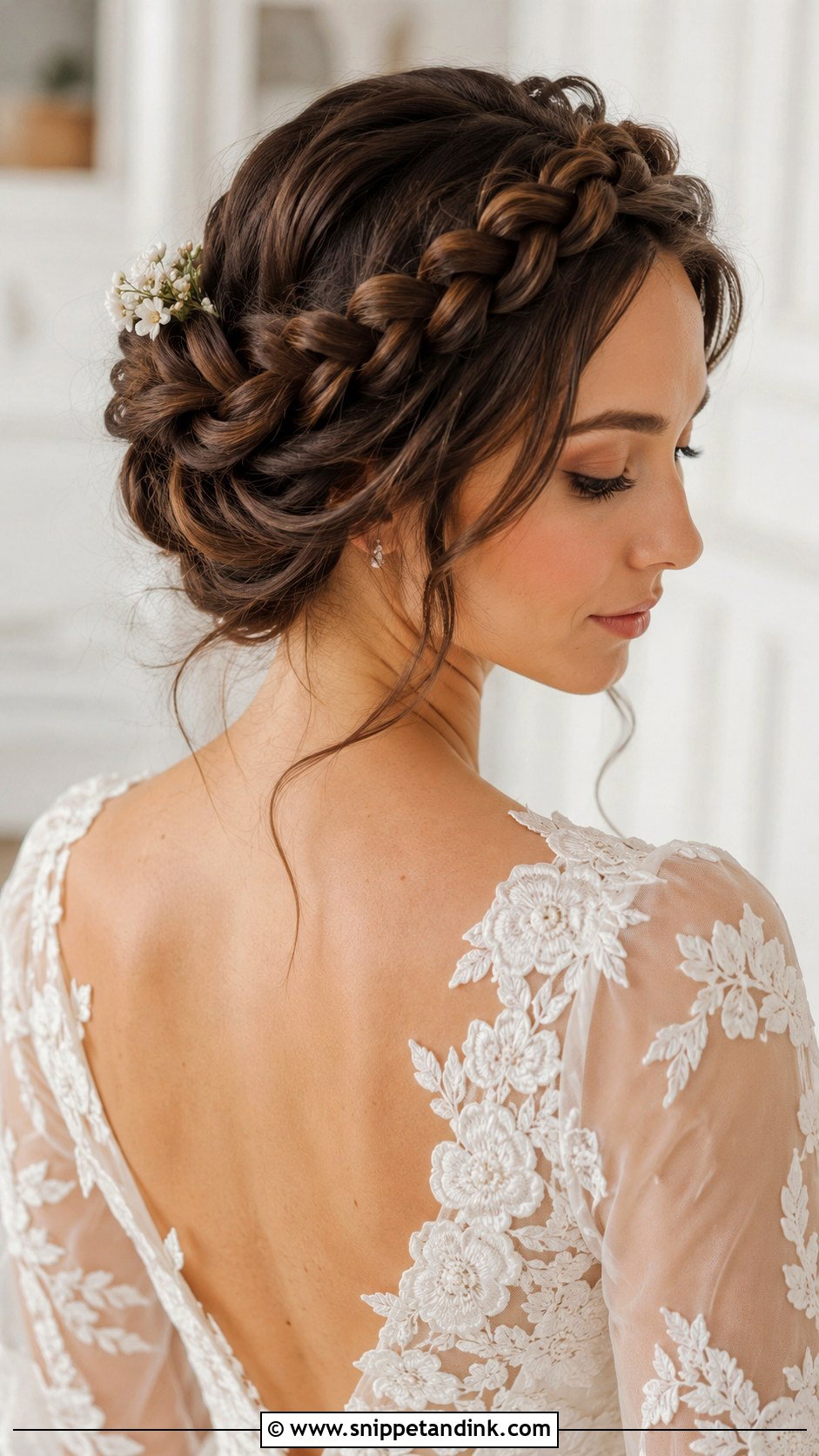 Crown Braid Wedding Hairstyle - Snippet and Ink - 15 Latest Hairstyles for Wedding