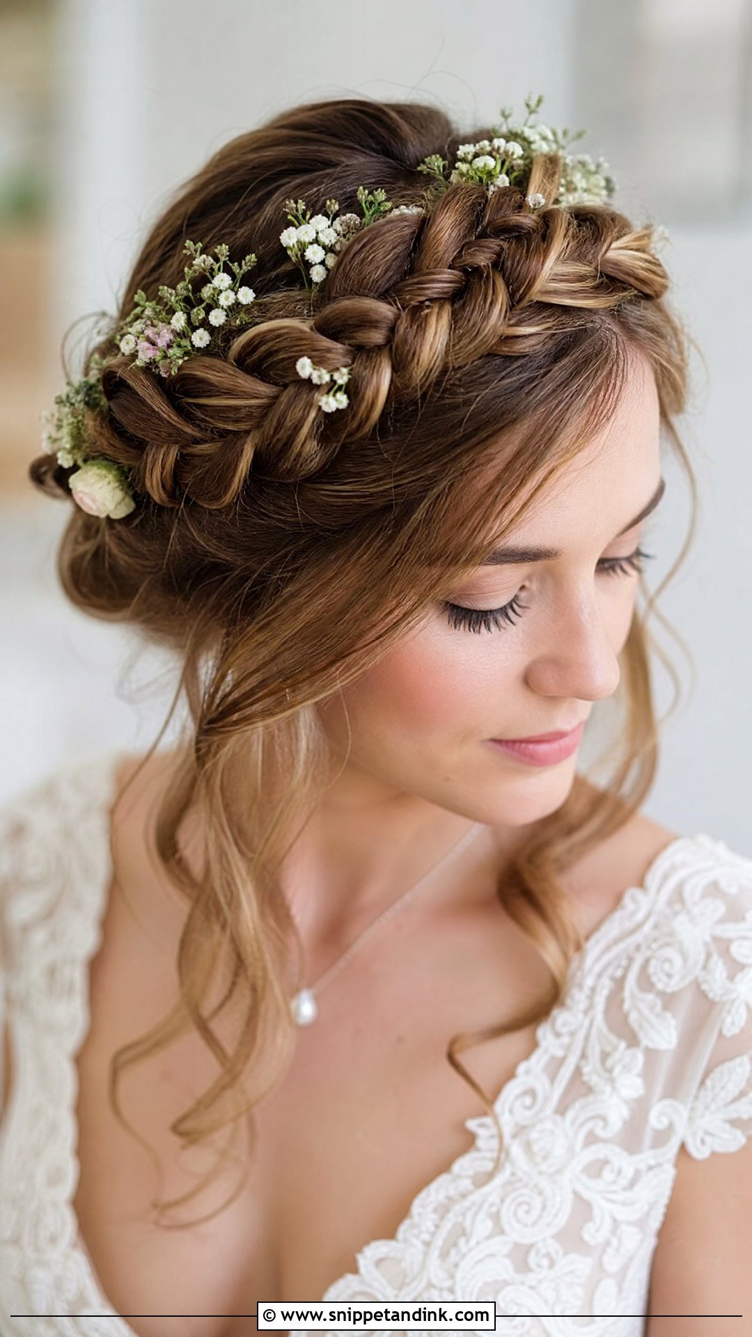 Crown Braid Wedding Hairstyle - Snippet and Ink - 20 Wedding Hairstyle Ideas