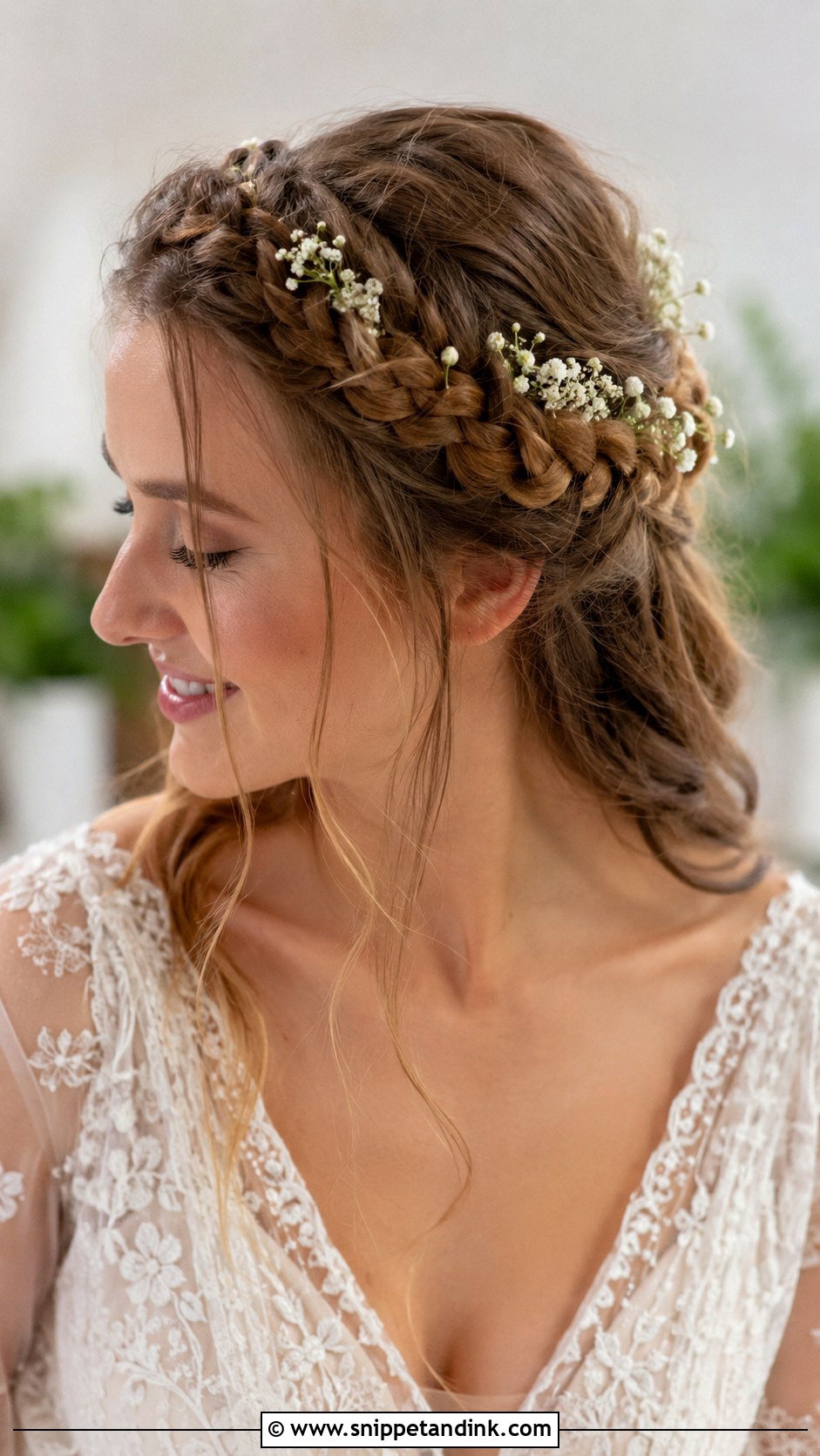Crown Braid Wedding Hairstyle - Snippet and Ink - 20 Wedding Hairstyles 2025 Trends