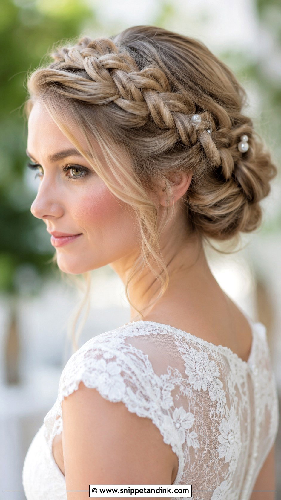Crown Braid Wedding Hairstyle - Snippet and Ink - 15 Simple Elegant Wedding Hairstyles