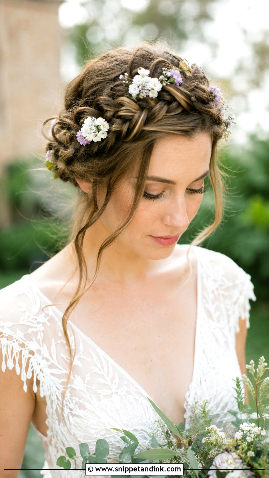 Crown Braid Wedding Hairstyle - Snippet and Ink - 30 Bride Hairstyle Ideas