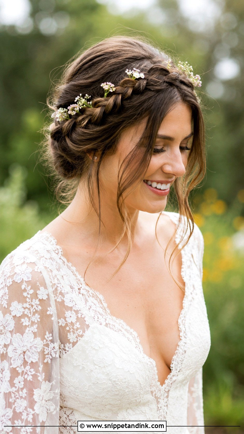 Crown Braid Wedding Hairstyle - Snippet and Ink - 35 Bride Hairstyles