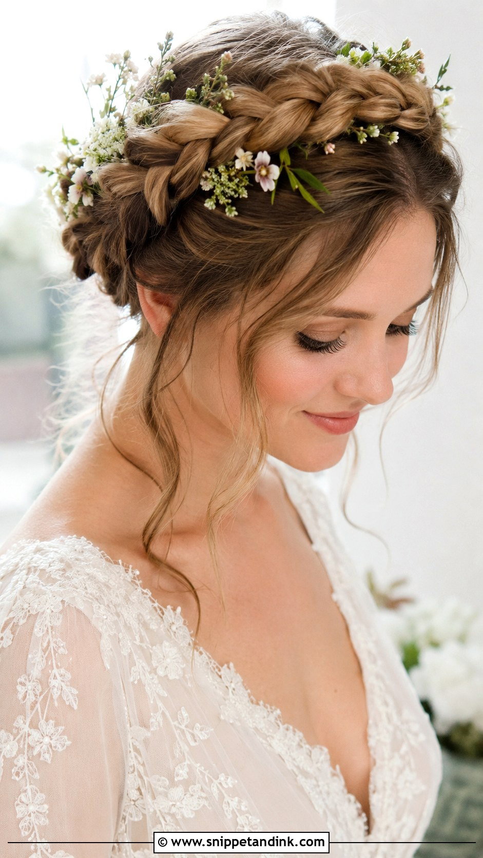 Crown Braid Wedding Hairstyle - Snippet and Ink - 20 Bride to Be Hairstyles