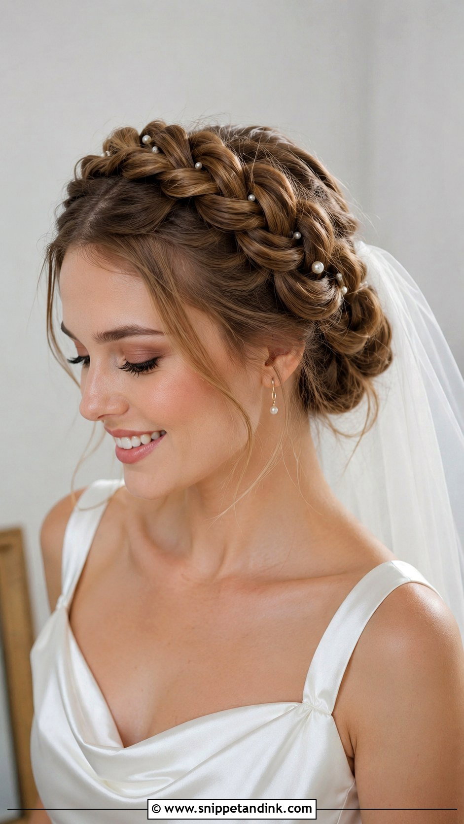 Crown Braid Wedding Updo - Snippet and Ink - 20 Bride Braided Hairstyles