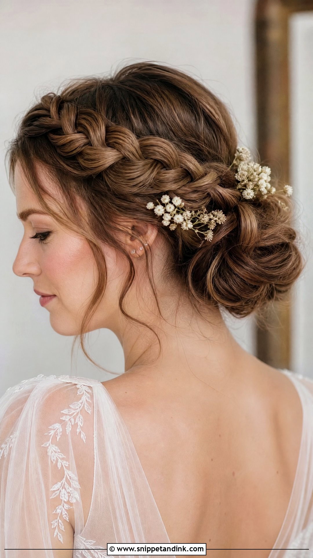 Crown Braid Wedding Updo - Snippet and Ink - 15 All Up Wedding Hairstyles