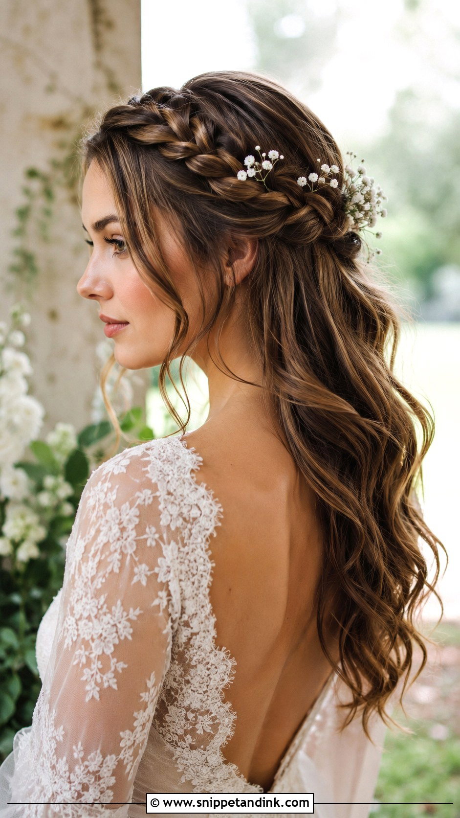 Crown Braid With Down Curls - Snippet and Ink - 20 Bride Hair Down Curls
